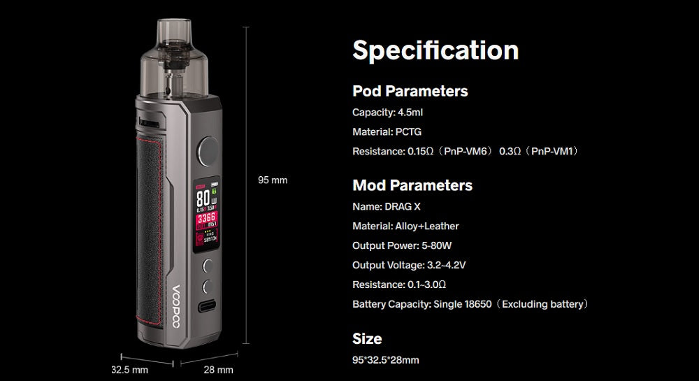 Buy Voopoo Drag X 80W Pod Kit System