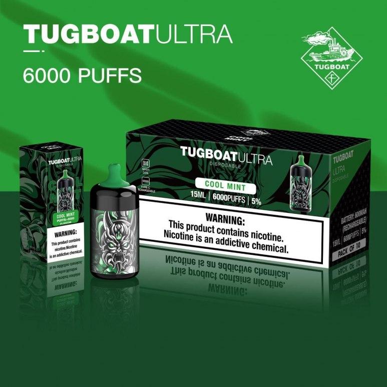 tugboat ultra 6000 puffs cool mint